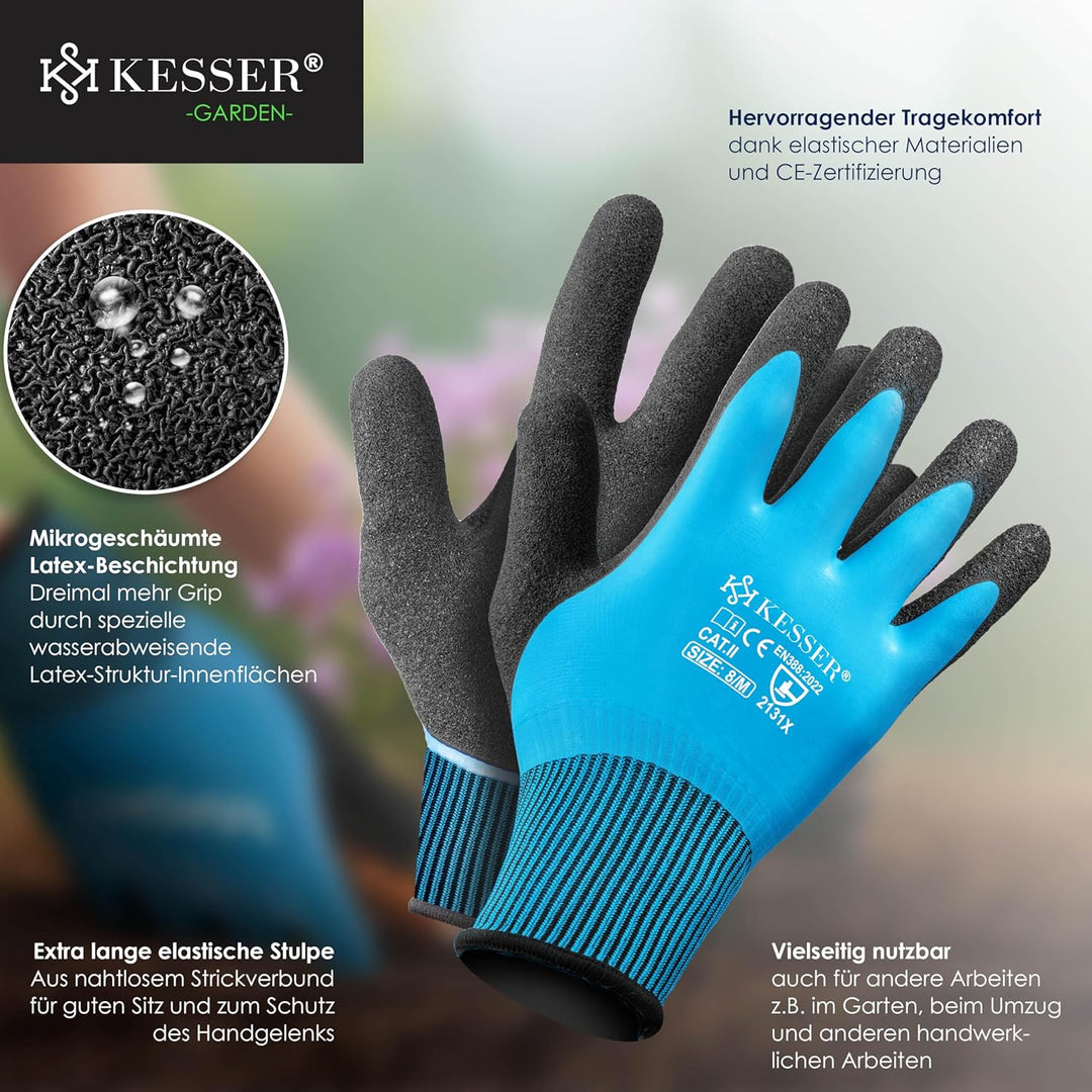KESSER® Gartensack 3x 272L Set Laubsack Gartenabfallsack inkl. Handschuhe - Selbststehend 4 Griffe S