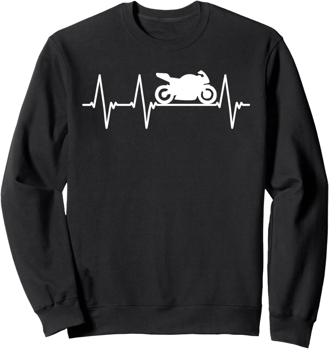 Motorrad Motocross Heartbeat Biker Sweatshirt
