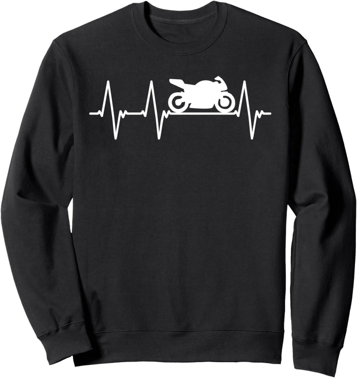 Motorrad Motocross Heartbeat Biker Sweatshirt