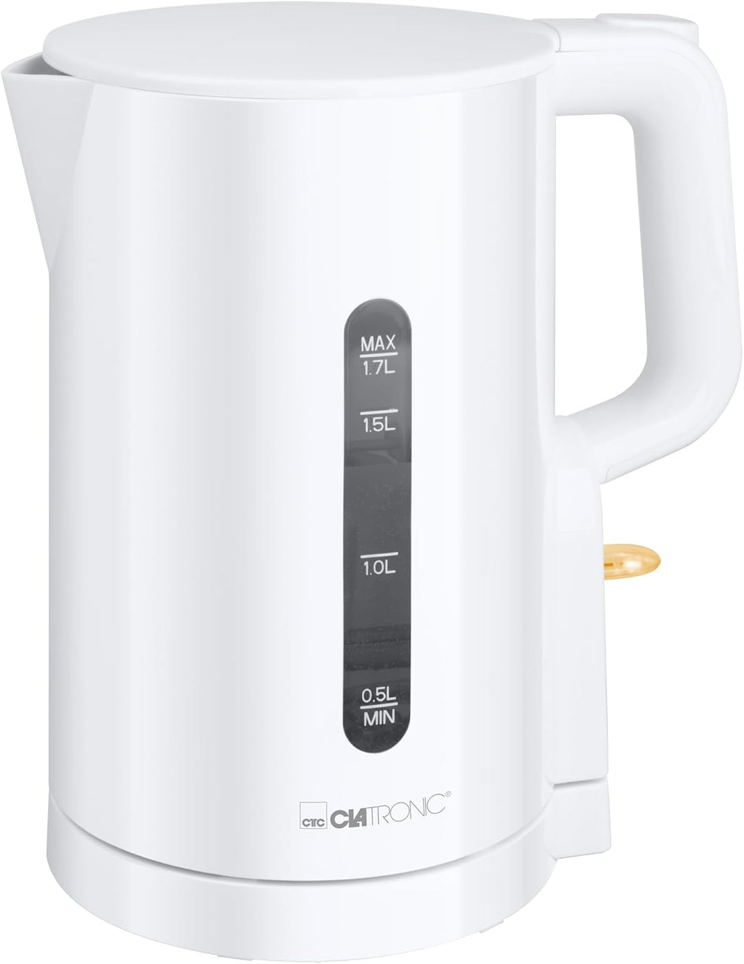 Clatronic® Wasserkocher 1,7L | 2200W für schnelles Erhitzen | BPA frei | Einhandbedienung | Wasserst