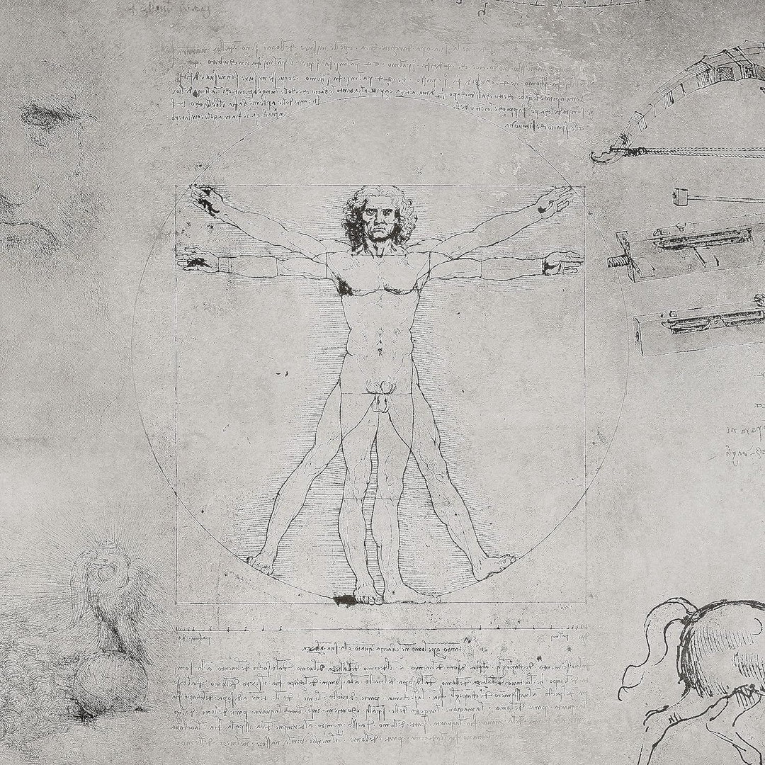 Runa Art Wandbilder Leonardo Da Vinci 5 Teilig Bild auf Vlies Leinwand Deko Wohnzimmer Schlafzimmer
