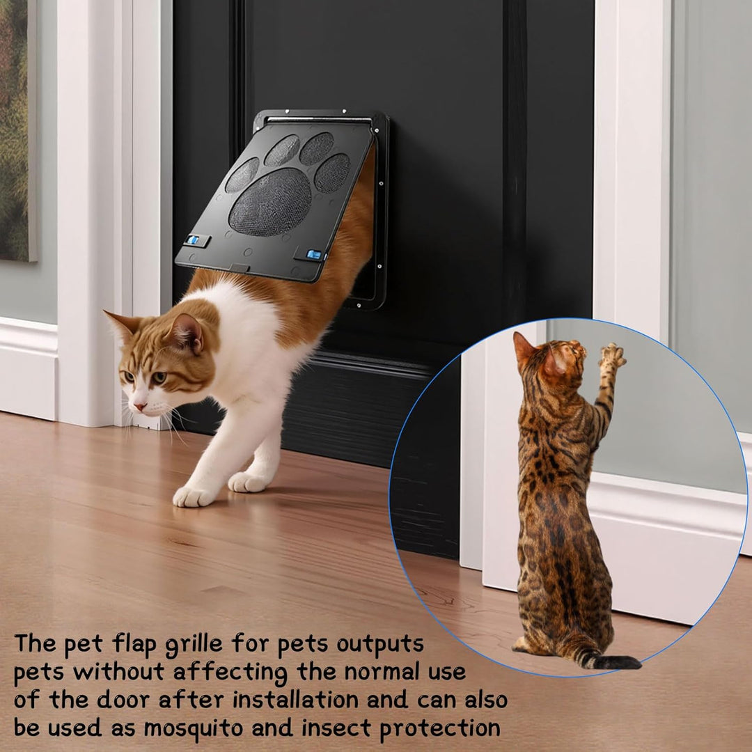 Katzenklappe ABS Haustierklappe, 29×24cm Katzentüre für Kleine und Mittelgrosse Hunde und Katzen Kat