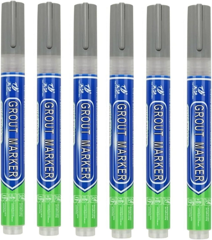 INF Fliesen Fugenstift 6er-Pack: Wasserdichter Fugenreparaturstift für Fliesenrestaurierung