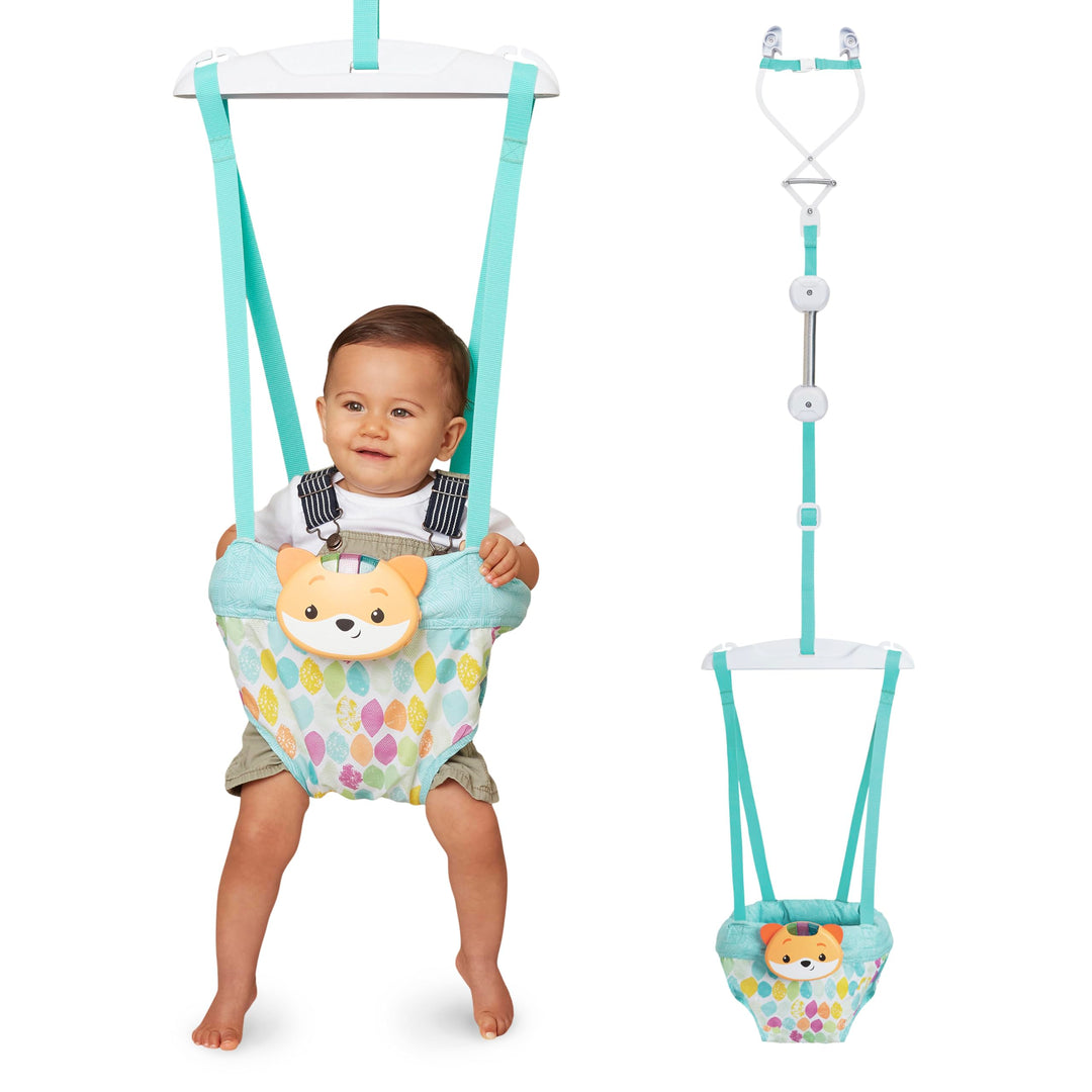Infantino Music & Lights 2-in-1-Türschaukel, Anregende Aktivitätsschaukel für Babys mit bewegungsges