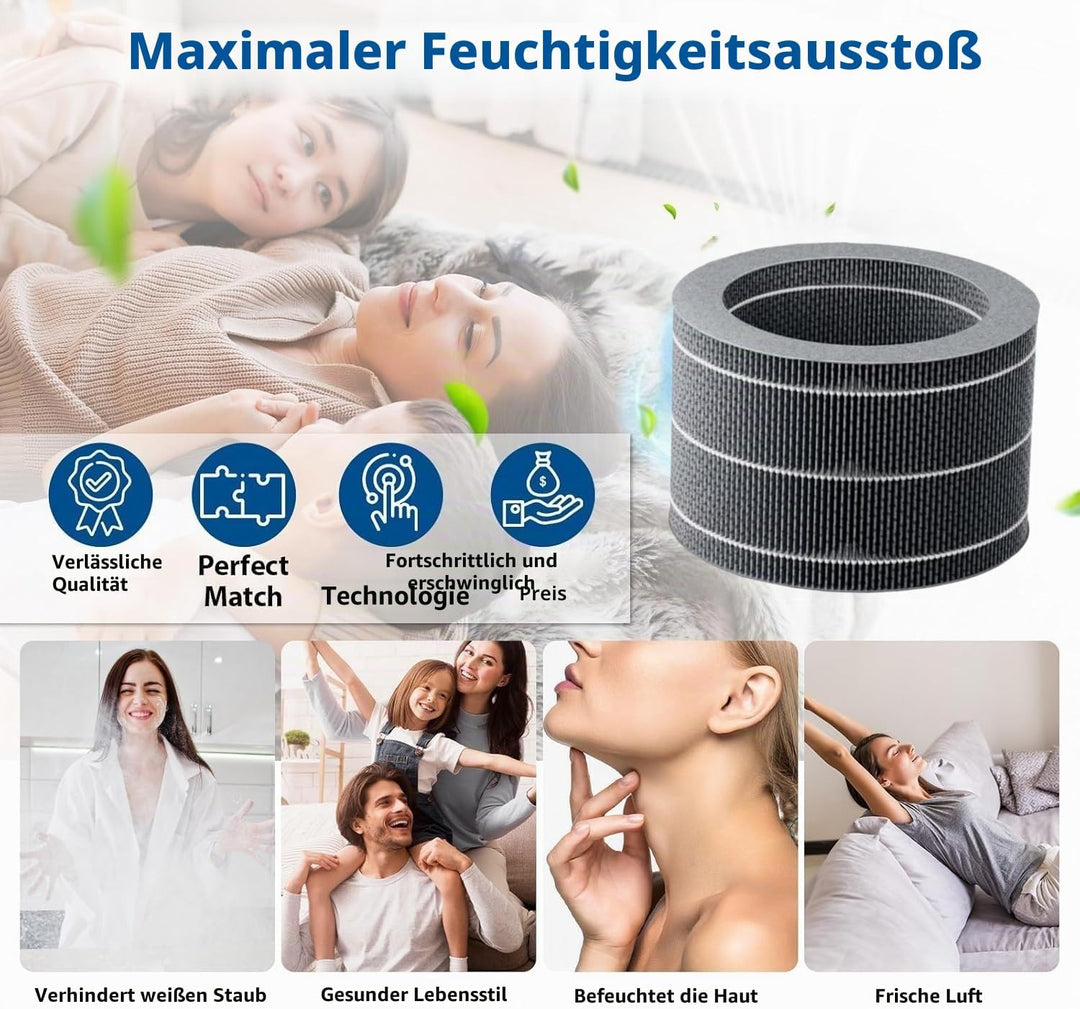 2 Stück FY5030/00 Ersatz-Luftbefeuchterfilter, kompatibel mit Philips Luftreiniger 5000 Serie, HU571