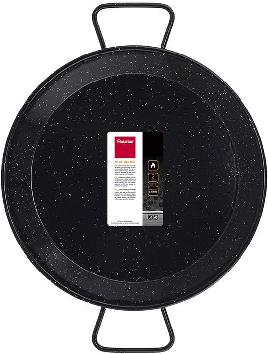Metaltex - Paellabehälter aus emailliertem Stahl 8 Portionen 38 cm Emaille 8 Raciones, Emaille 8 Rac