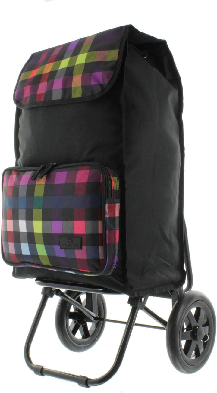 Franky Einkaufstrolley Einkaufsroller ER1 Multicolor Check