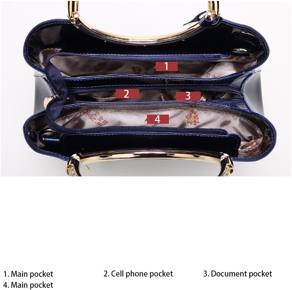 DEERWORD Damen Taschen Handtasche Frauen Elegant Tasche Henkeltasche Vintage PU-Leder 5376 1-teilig