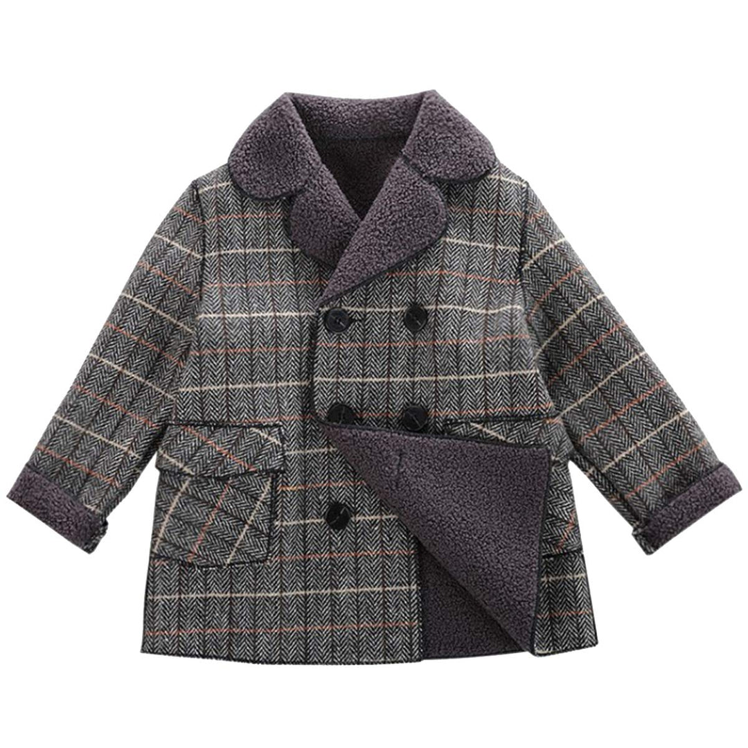 Jungen Winter Mantel Klassischen Doppelten Breasted Trenchcoat Warm Outwear für 2-10 Jahre, 2-3 Jahr