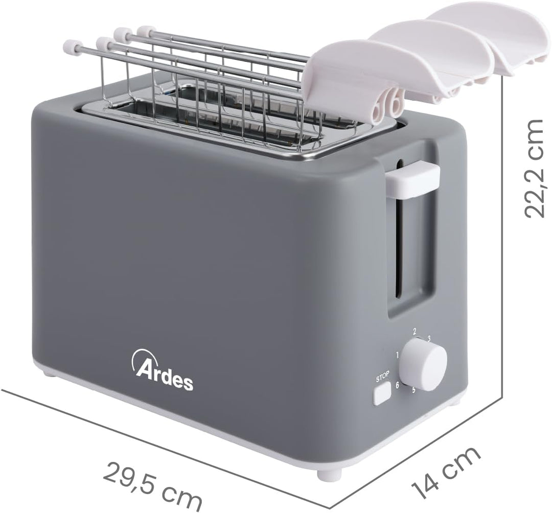 ARDES - ARTOAST05 Tostadora TOSTO CUBE con pinzas para tostadas rellenas - Temporizador para 6 tosta
