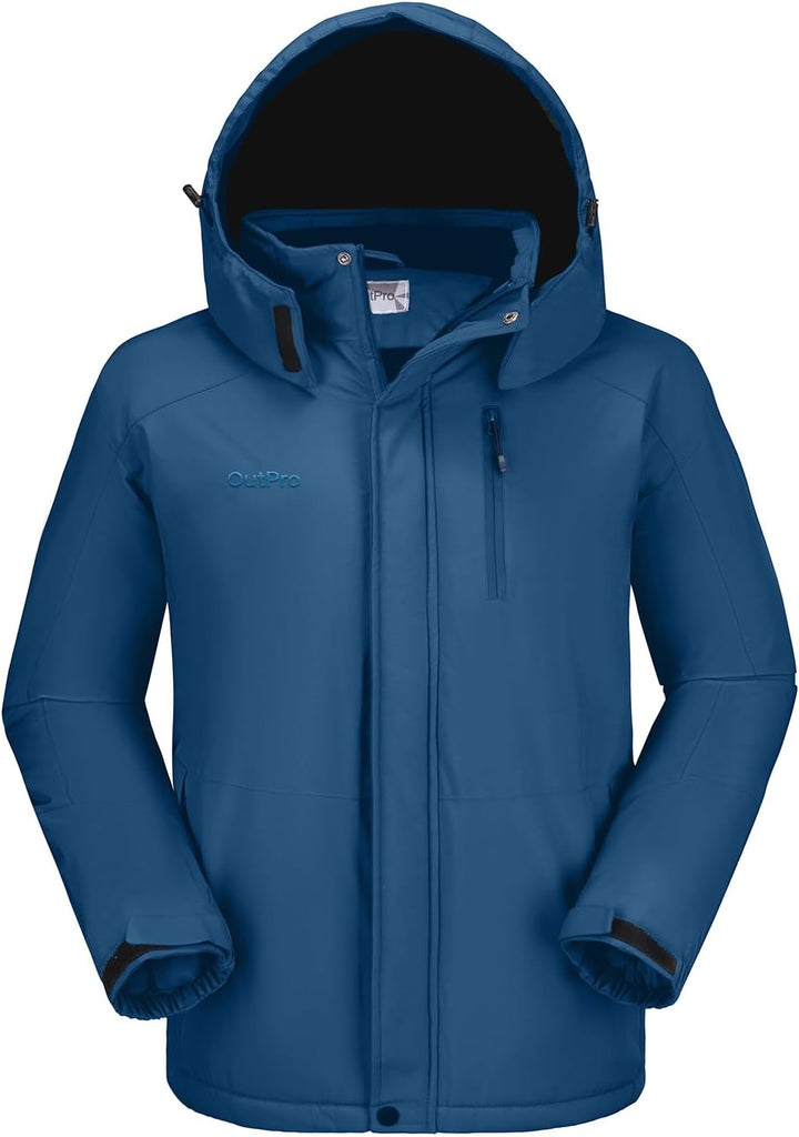 OutPro Herren Skijacke Vielseitige Winterjacke - Wasserdicht, winddicht,Perfekt für Outdoor-Aktivitä