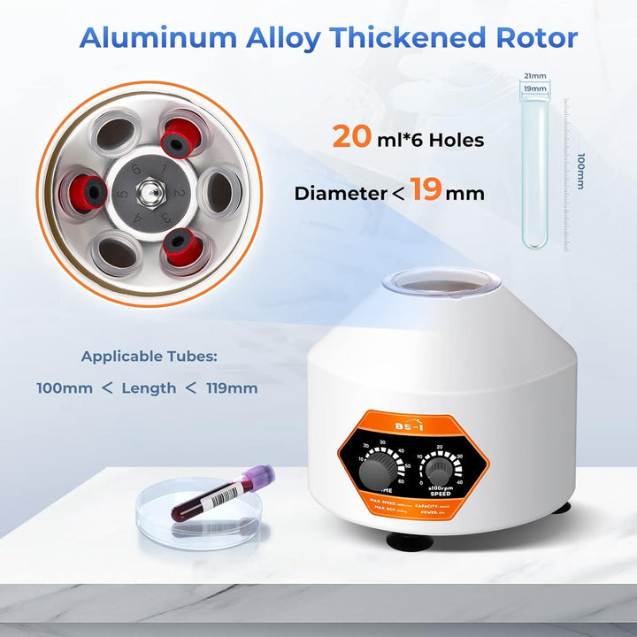Bonvoisin Labor Zentrifugenmaschine 6X20ml, 4000rpm, 60min Timing, 1790xg Zentrifugalkraft mit trans