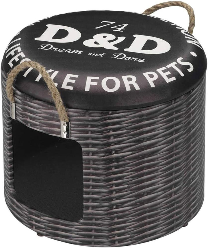 D&D Tierversteck Pet-Box Rattan, M