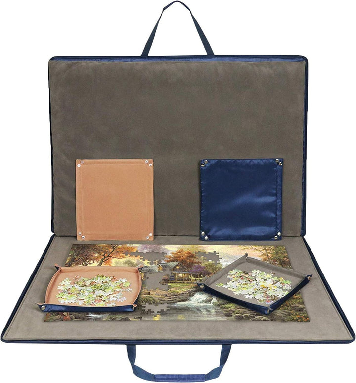 LAVIEVERT Oxford Stoff Puzzle Brett mit Etui, tragbare Puzzle Aufbewahrung für bis zu 1.500 Teile –
