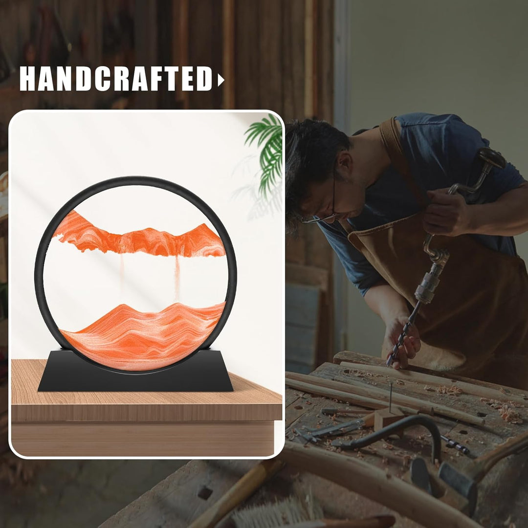 Wai Danie Sandbilder zum Drehen 3D Sandscape - die Sandkunst in Tiefsee Fliessende Sandmalerei Sandb