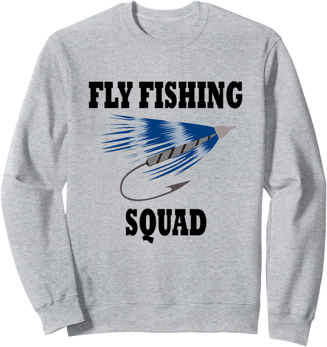 Fliegenfischer-Truppe fängt fleissig Fische Angler Sweatshirt