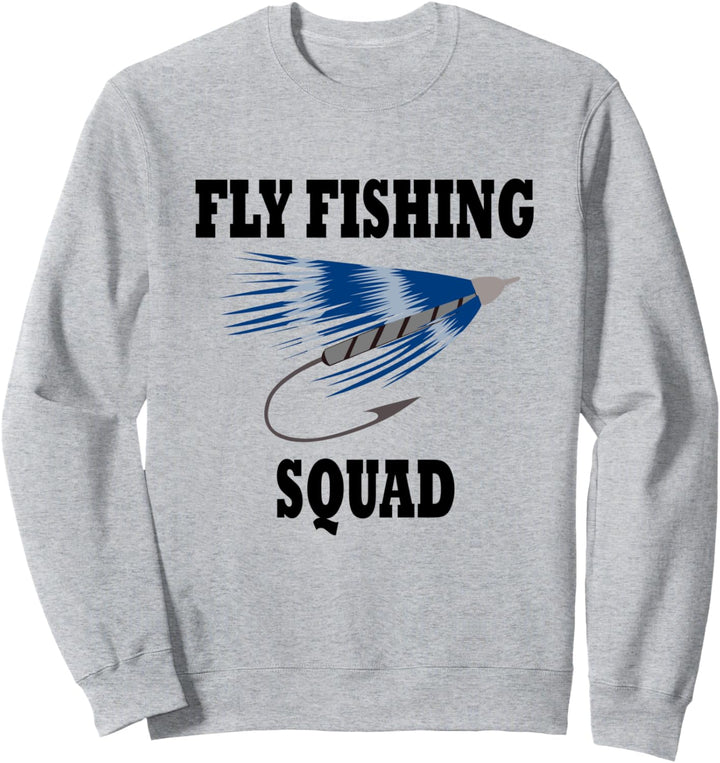 Fliegenfischer-Truppe fängt fleissig Fische Angler Sweatshirt