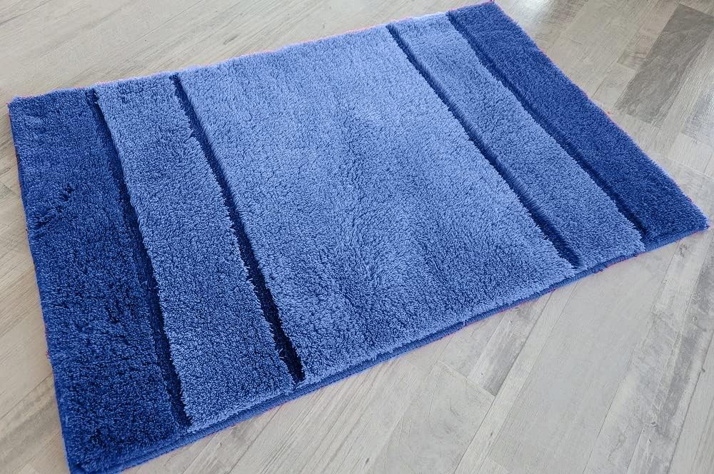 Spirella 1014483 Calma Badteppich 60 x 90 cm blau