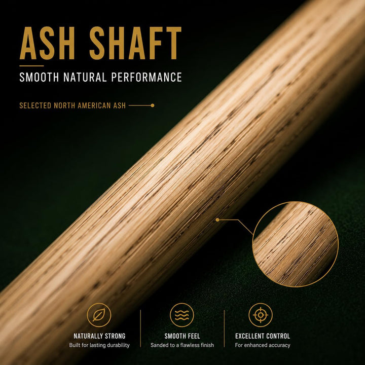 BCE 2 Piece Ash Snooker/Pool Cue - 145cm with 9.5mm Tip