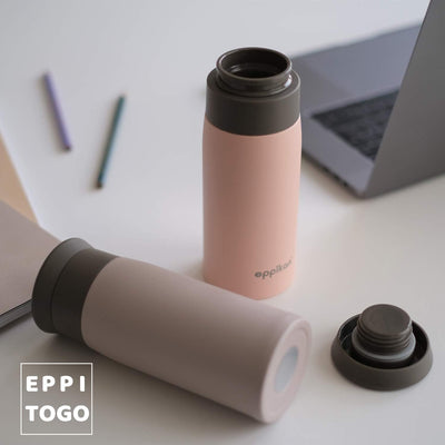 eppikan eppiToGo Edelstahl Thermobecher, Kaffee-to-go Becher, 350 ml, 500 ml Travel Mug, Autobecher,