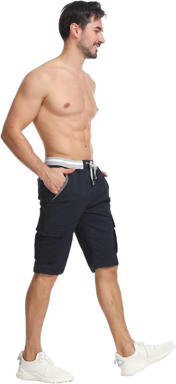 Tansozer Kurze Hosen Herren Shorts Herren Sommer Freizeit mit 6 Taschen S Blau, S Blau