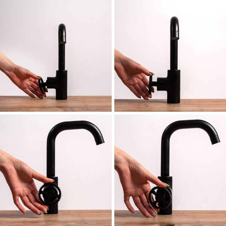 Rea Waschtischarmatur VERTIGO SIDE Wasserhahn Bad Badarmatur aus Messing Armatur für Waschbecken Bad