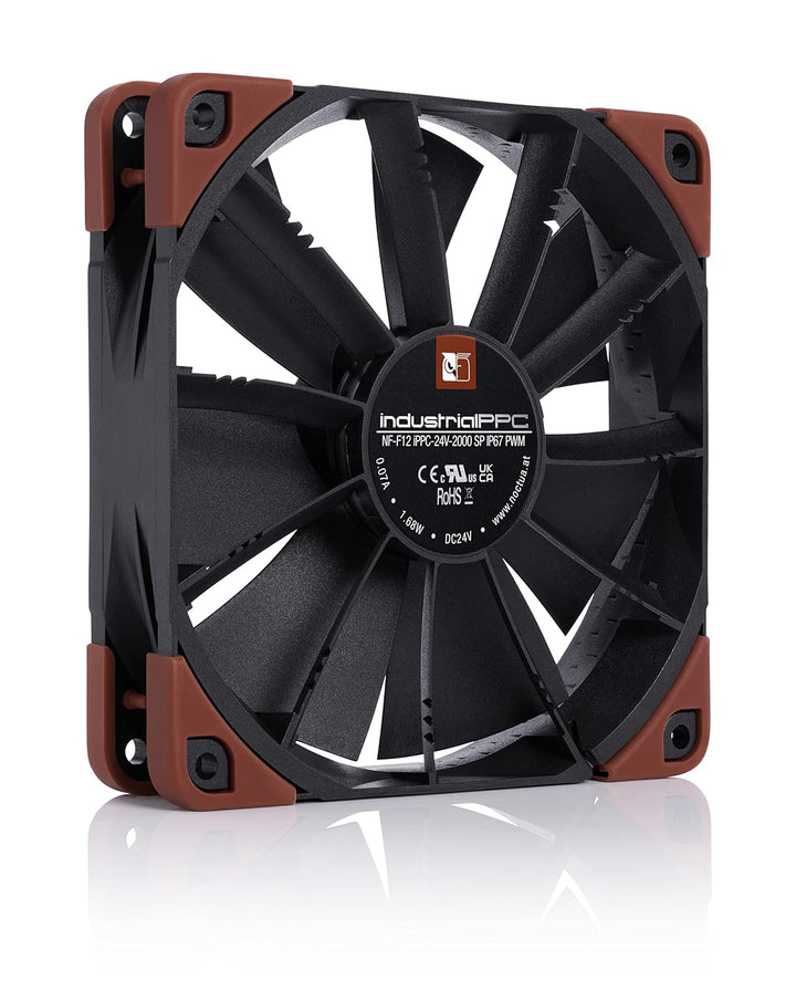 Noctua NF-F12 iPPC-24V-2000 SP IP67 PWM, Industrielüfter, 4-Pin, 2000 RPM, 24V Version (120mm, Schwa