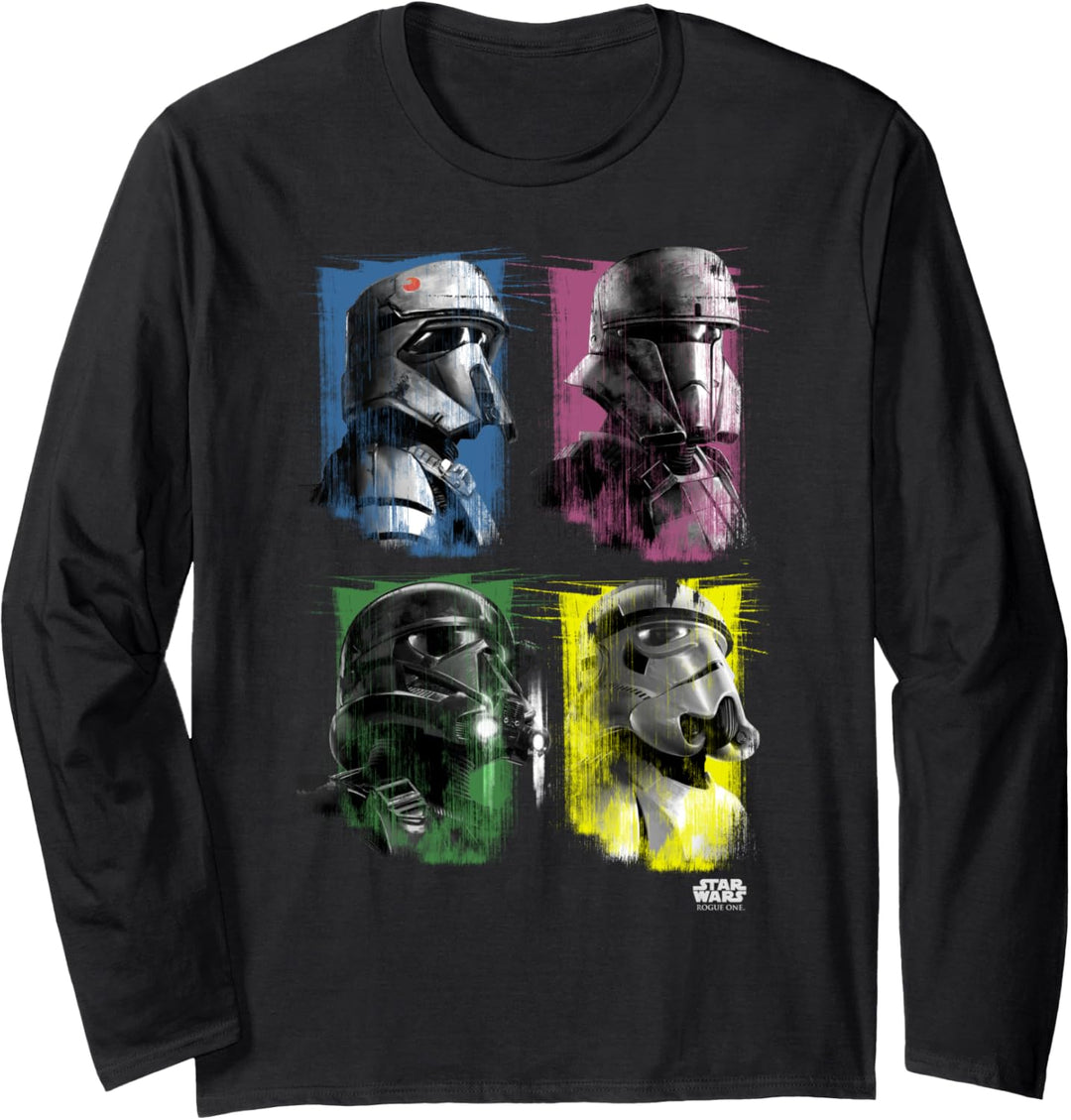 Star Wars Rogue One Galactic Defense Trooper Square Langarmshirt
