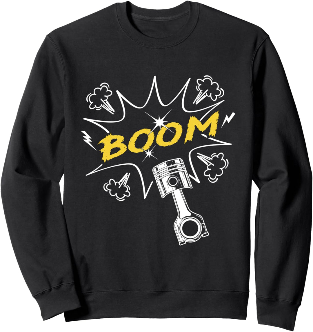 Kolben Boom Mechaniker Kfz Mechatroniker Garage Sweatshirt