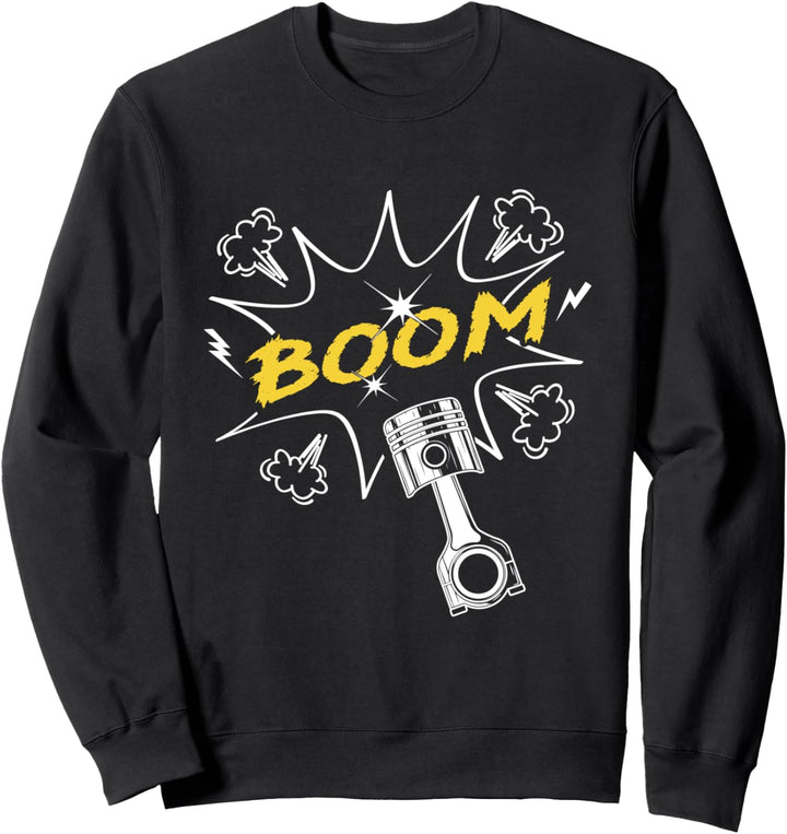 Kolben Boom Mechaniker Kfz Mechatroniker Garage Sweatshirt