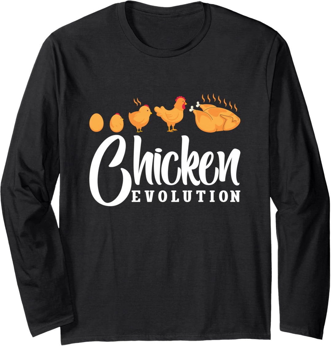 Chicken Evolution Hühnerbesitzer Huhn Hühner Langarmshirt