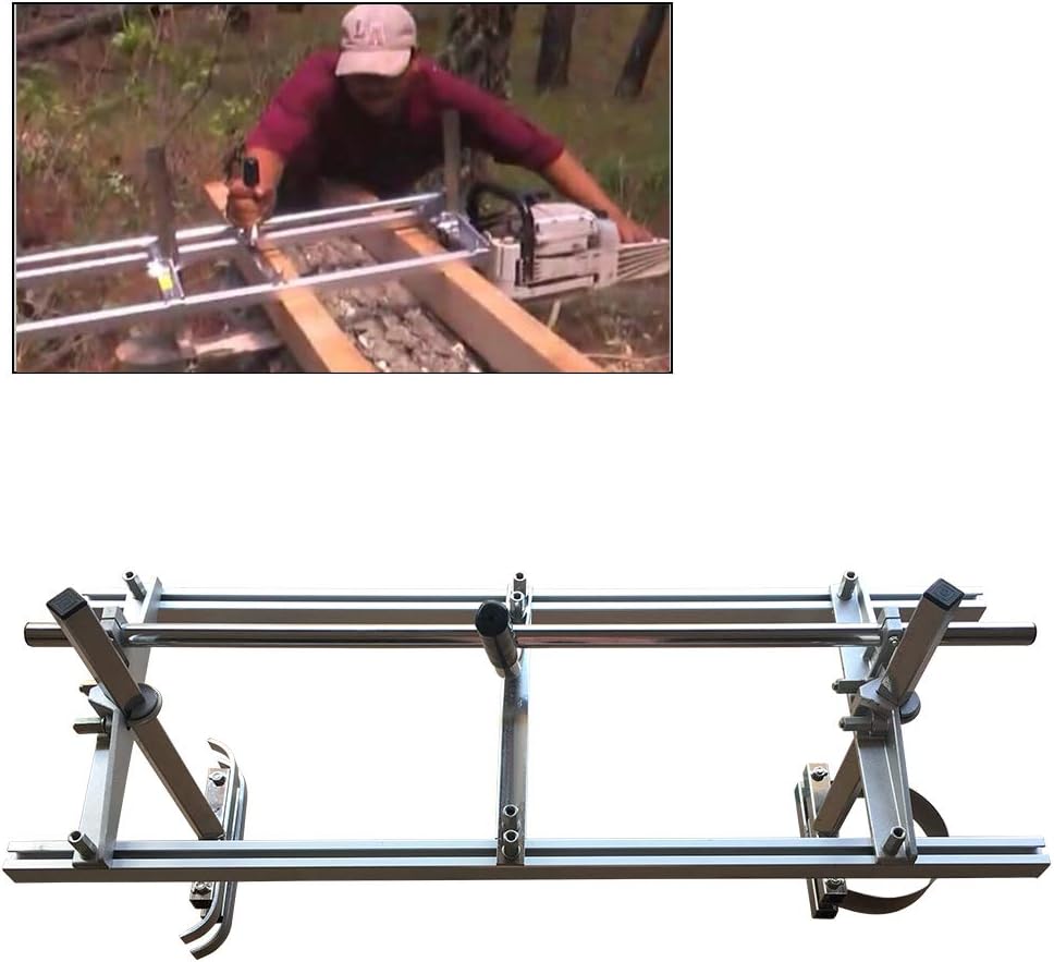 Mobiles Sägewerk Kettensägenmühle 24 Zoll Planking Milling Bar Grösse Einstellbar & Effizient, Alumi