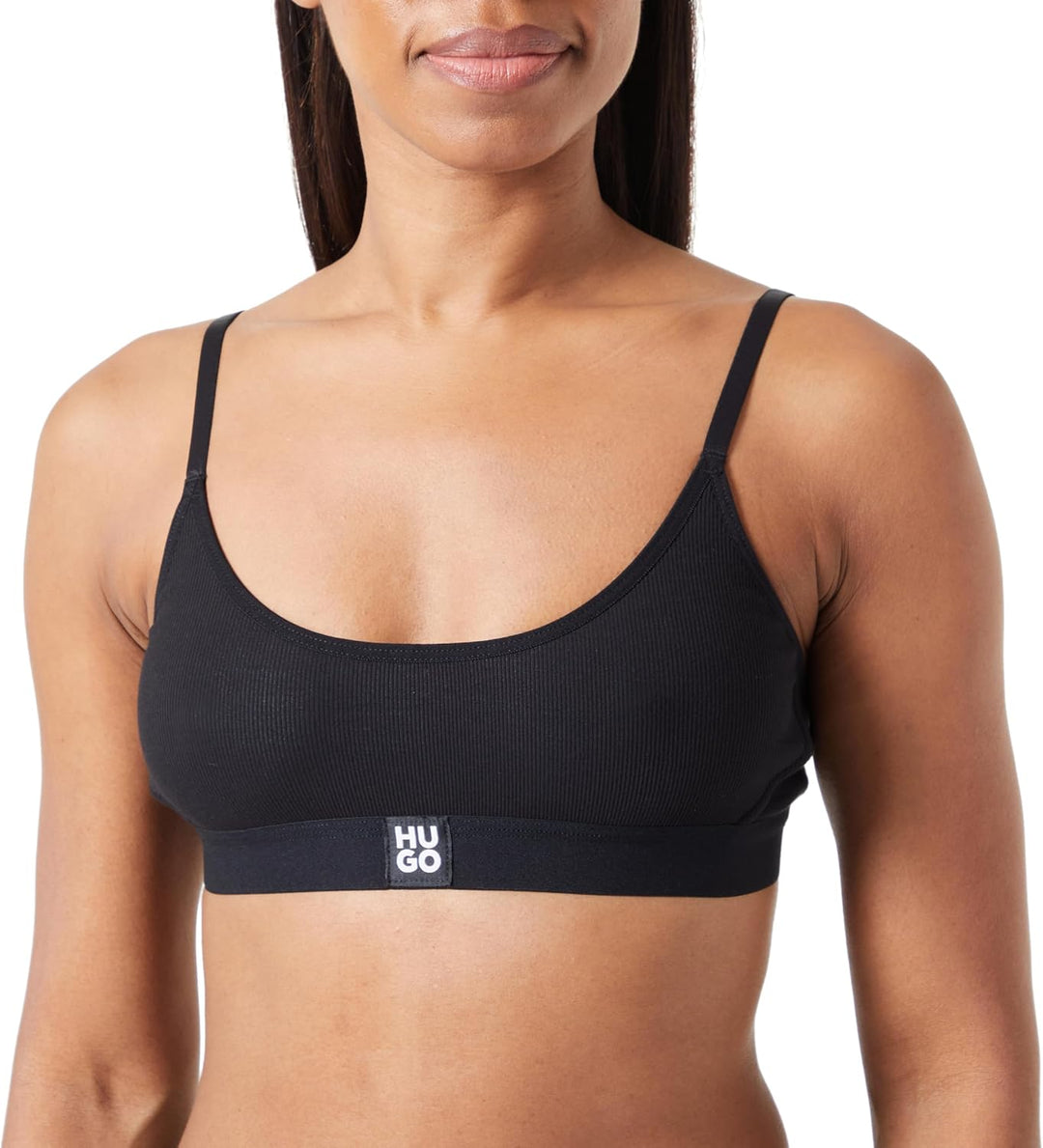 HUGO Damen Rib Bralette XL Black1, XL Black1