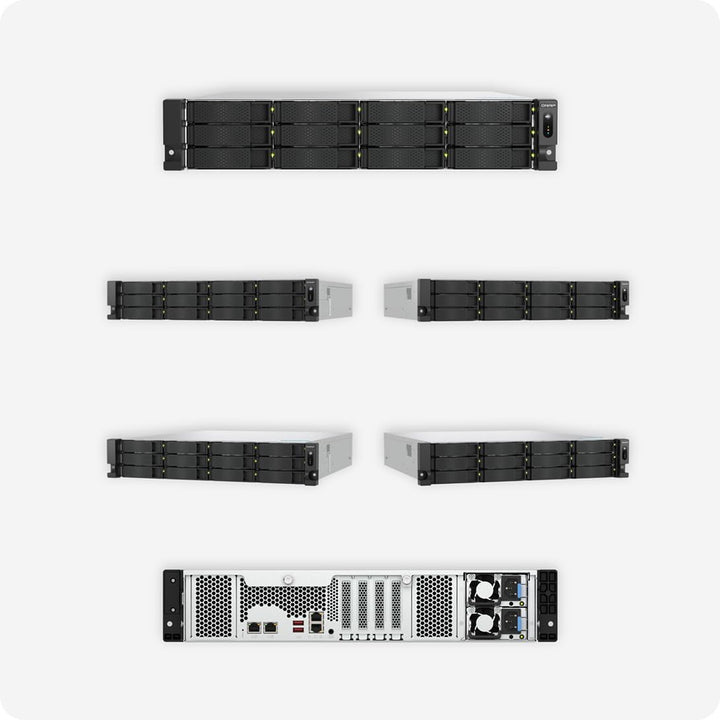 QNAP TS-h1277AXU-RP-R5-16G | 12-Bay 3,5"/2,5"-inch SATA, Ryzen Pro CPU, 2 x 2.5 GbE + 2 x 10GbE Base