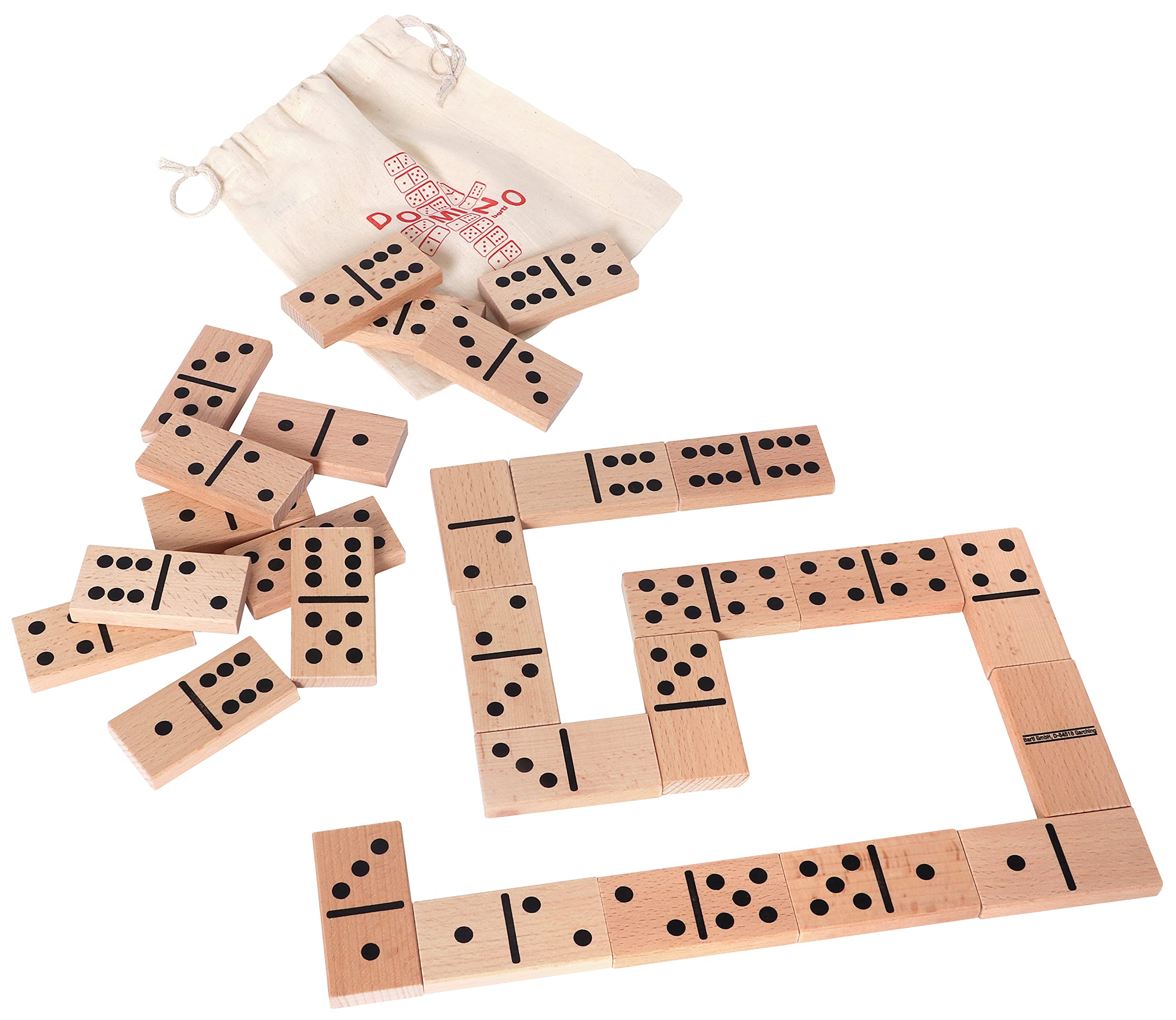 Domino XXL grote zo genaamde soft domino stenen. 28 stuks in kist