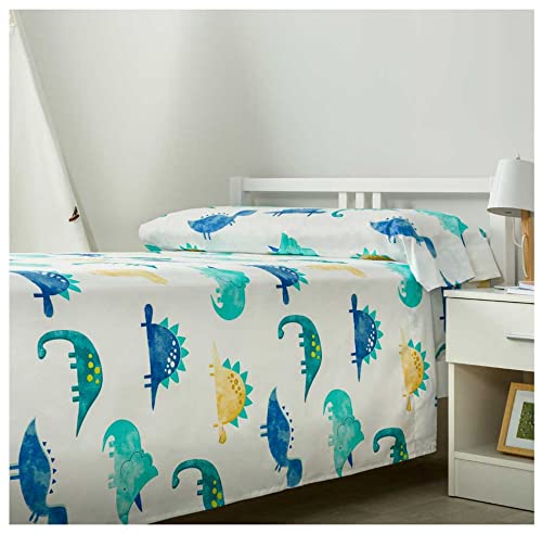 COTTON ARTean Bettwäsche-Set für Kinder, Rex, 90 x 190/200 cm, hypoallergen. Cama 90 X 190/200 Bunt,