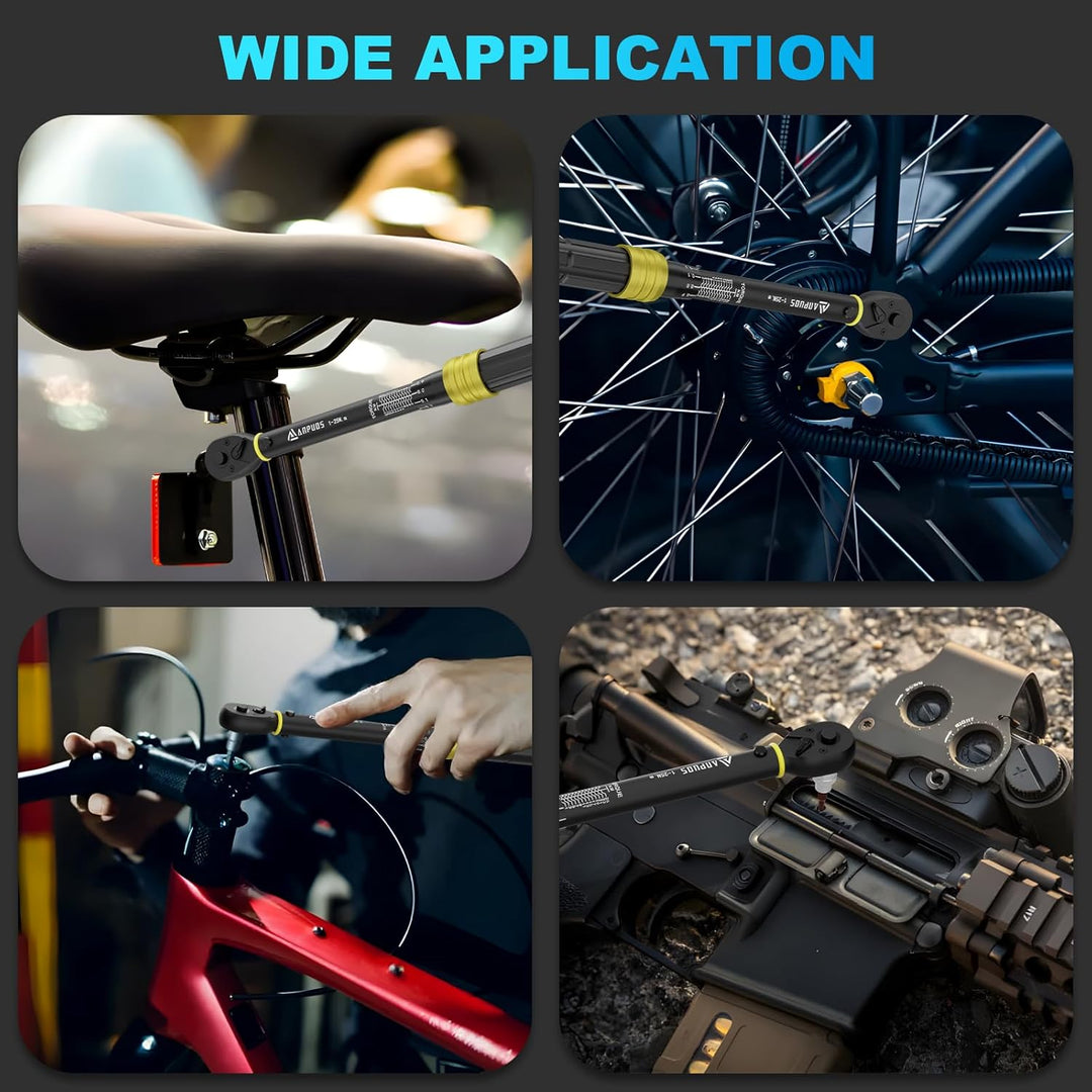 ANPUDS Drehmomentschlüssel 1/4 Zoll, 0,1NM Mikro-Einstellung, 1-25NM Fahrrad &amp; Motorrad Drehmomentsc