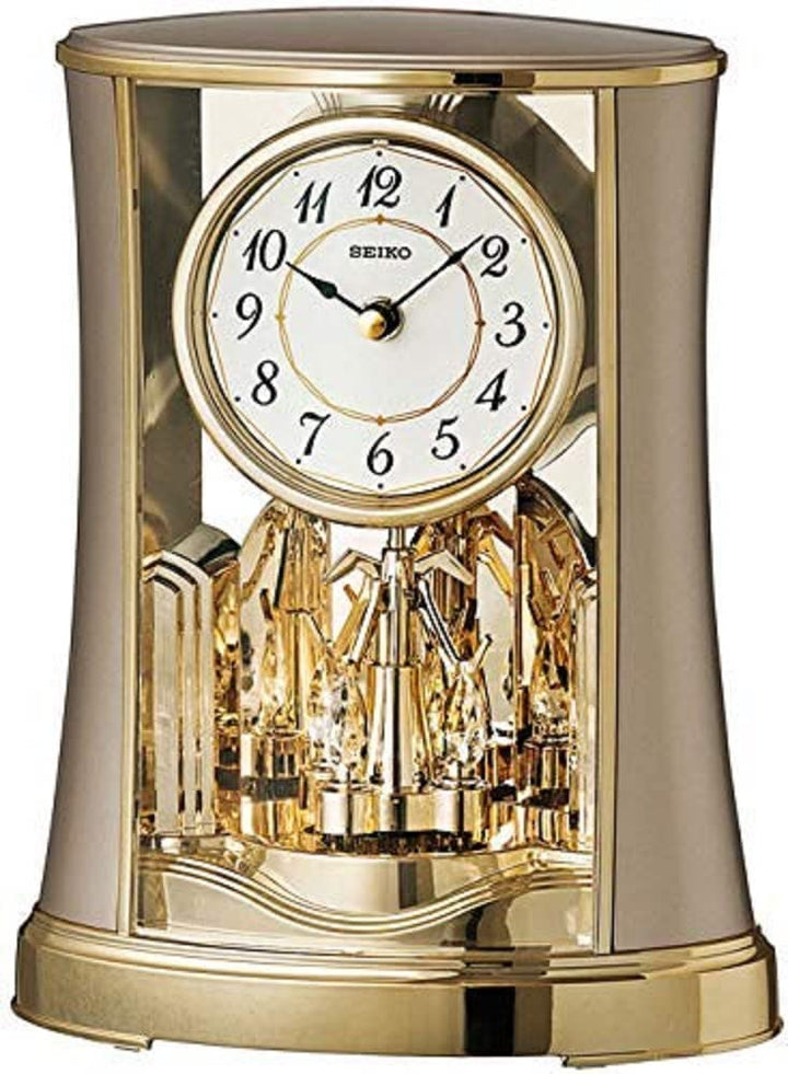 Seiko Tischuhr Motion gold Kunststoff Drehpendel QXN227G