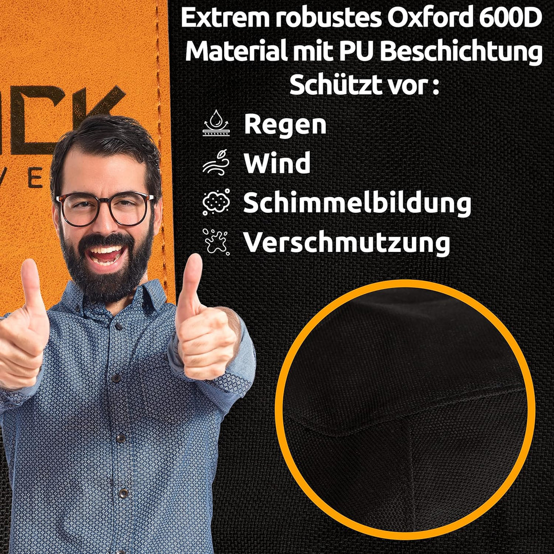 BUSHBOCK® Premium Cover Grillabdeckung für Kugelgrills mit Ø bis 62cm - u.a. für Weber 47/57cm - Abd