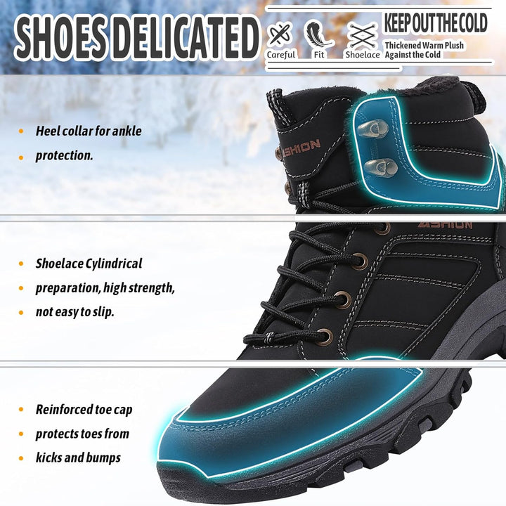 Littleplum Wanderschuhe Herren Trekkingschuhe Leicht Outdoorschuhe Wanderstiefel Herren Stiefel Wint