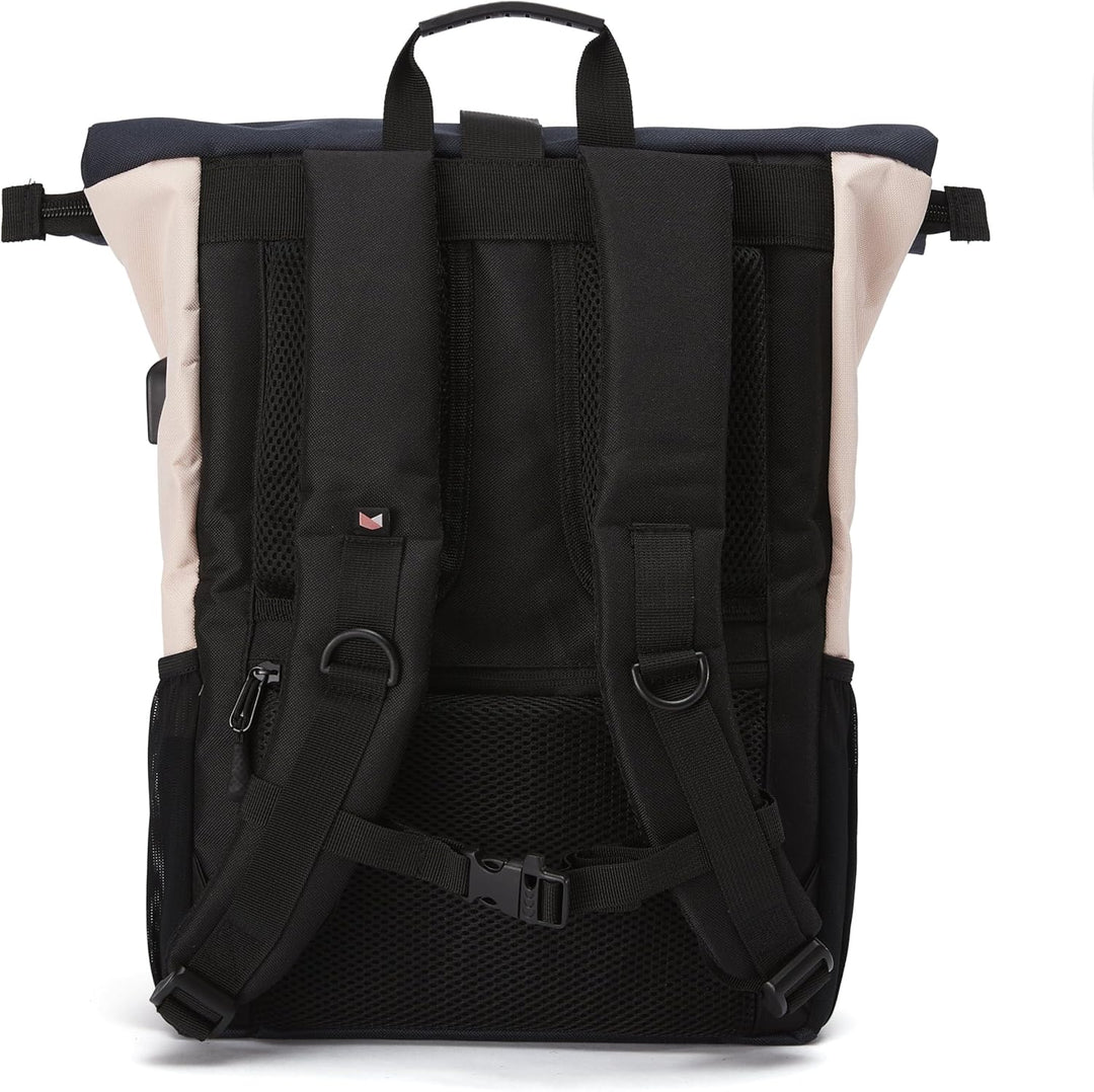 Ela Mo® Rolltop Rucksack Damen - Rollrucksack Anti Diebstahl für Sport & Reisen - Laptoprucksack für