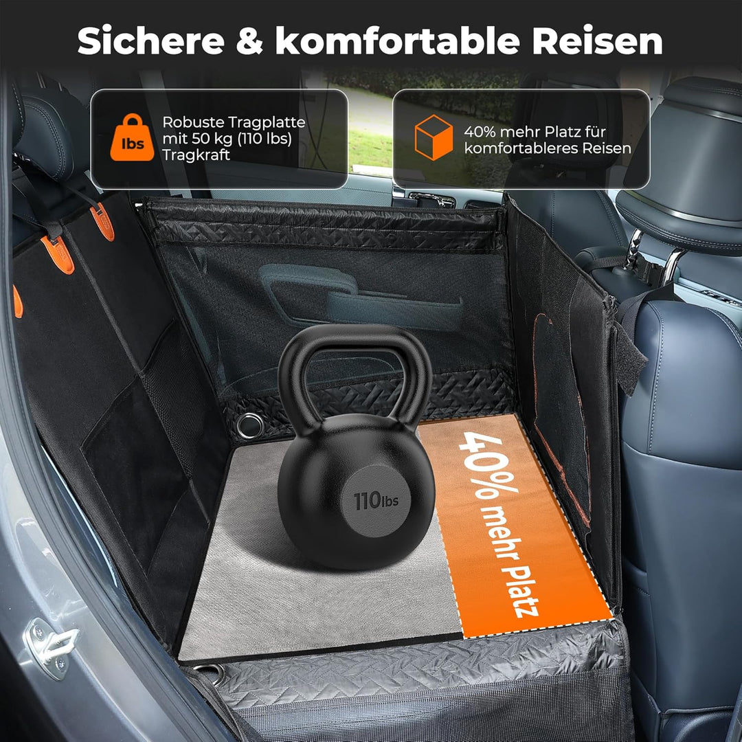 KYG grosser Hunde autositz für mittelgrosse bis grosse Hunde mit Matte, wasserfeste Rücksitz-Extende
