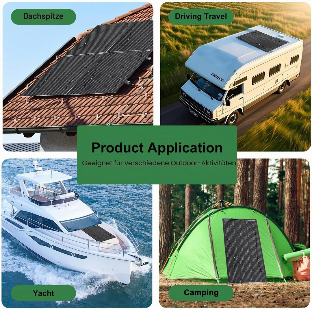 200W Kit etfe Flexible Solarpanel 2 * 100W 18V mit 20A Laderegler Hocheffizient Monokristalline Sola