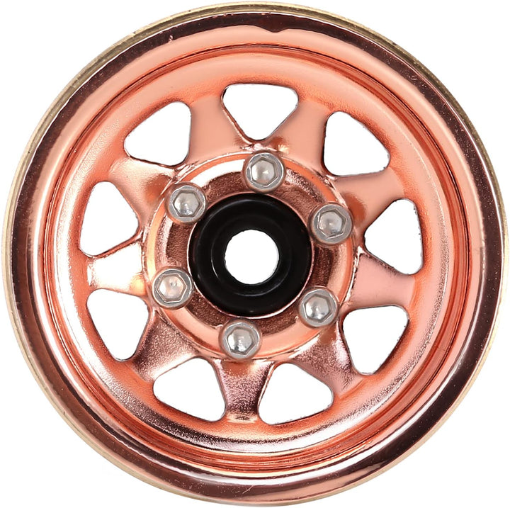 INJORA 1.0 Beadlock Rad mit Messing Ring Negativ Offset -3.78mm 1.0 Räder für TRX4M Axial SCX24 1/18