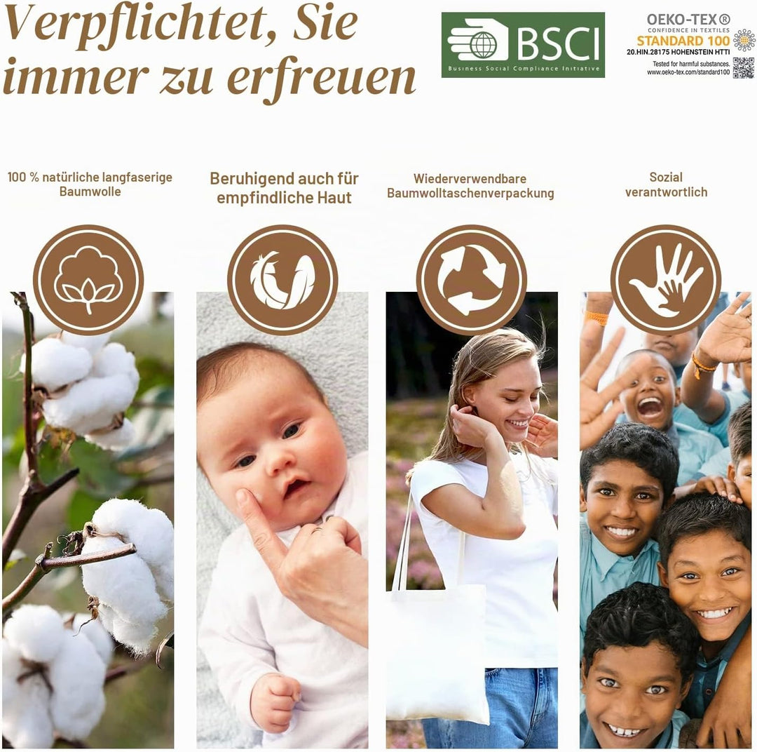 Pizuna 600 Fadenzahl aus Baumwolle Bettwäsche Baby blau, 100% Langstaple Baumwolle Bettbezug und Kis