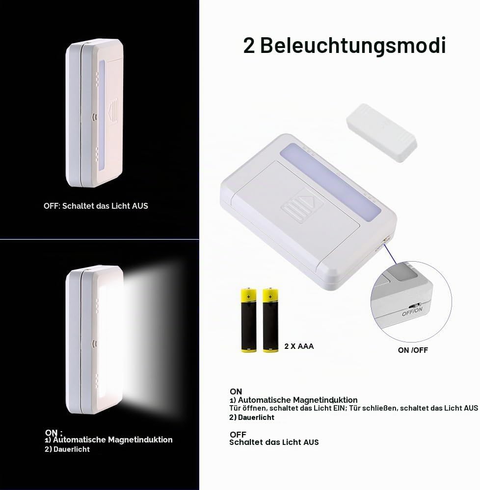 Amagle Magnetische Tür-Sensor-Lichtleiste für Schrank, Schublade, Schrank, Fenster, Hotel, Küche, Ke