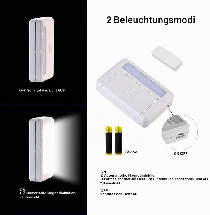 Amagle Magnetische Tür-Sensor-Lichtleiste für Schrank, Schublade, Schrank, Fenster, Hotel, Küche, Ke
