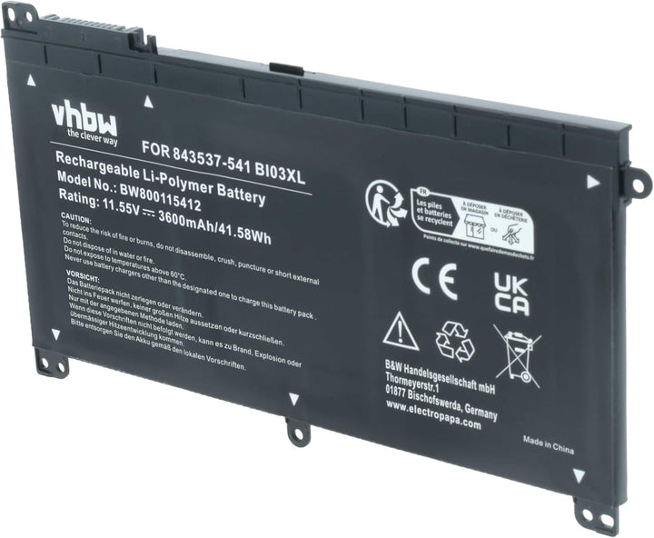 vhbw Akku kompatibel mit HP Pavilion X360 13-U033TU, X360 13-U036NW, X360 13-U038CA, X360 13-U038TU