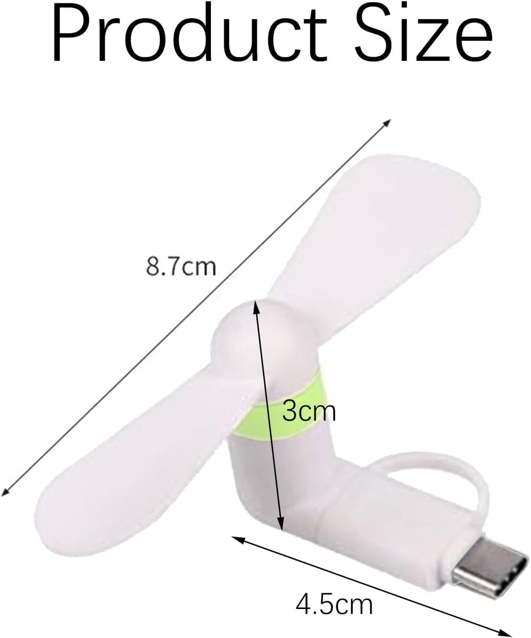 Cerioll 5 Stücke Mini-Handy-Lüfter, 2 in 1 Mini-Handy-Ventilator, Tragbarer Kühler Rotierender Venti