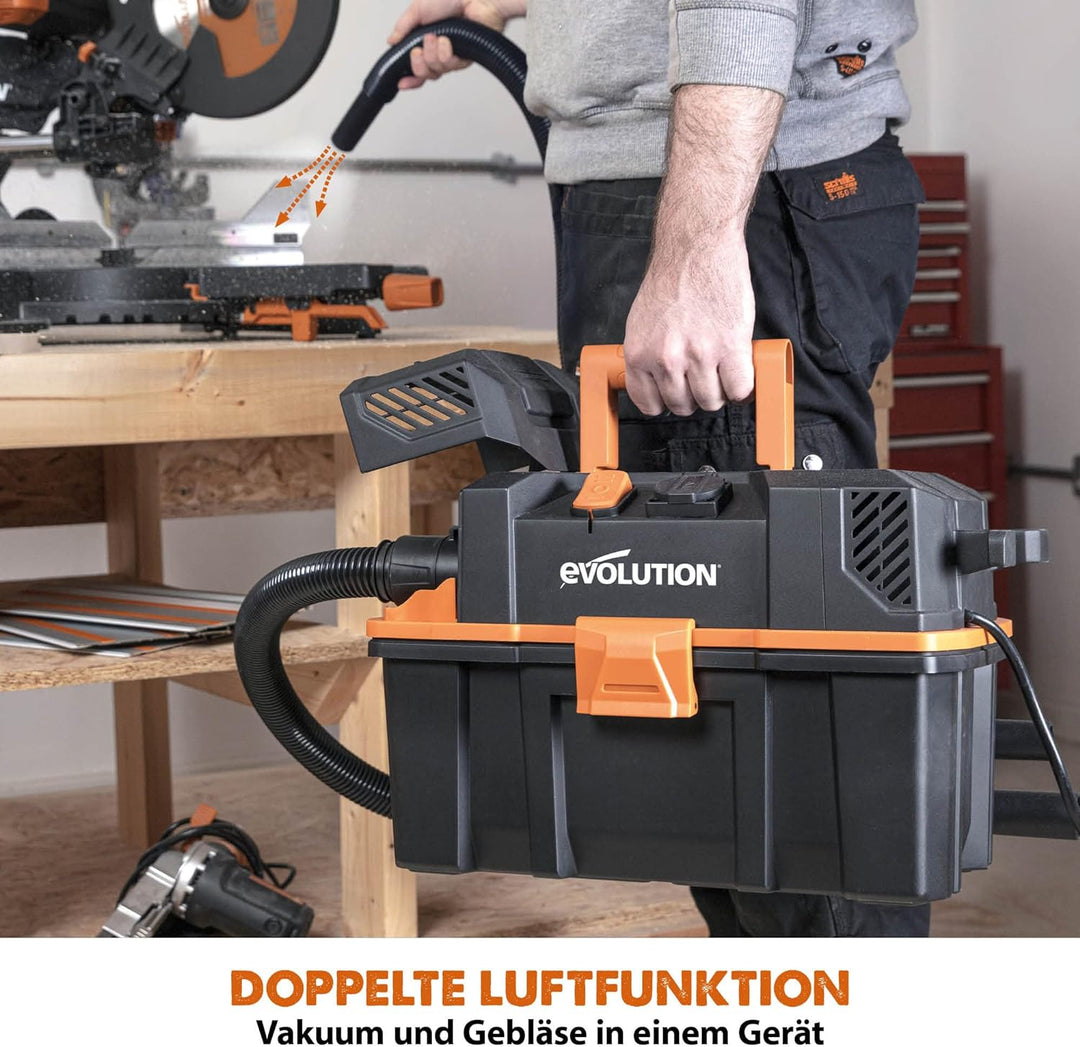 Evolution Power Tools R15VAC (EU) Nass-/Trockensauger, Black Kabelgebunden Mehrzwecksauger